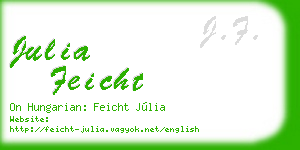 julia feicht business card